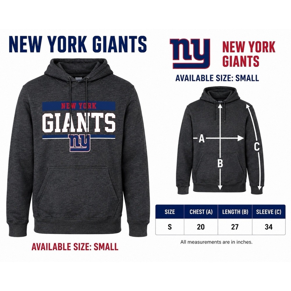 NFL New York Giants JACKET Hoodie Sz S